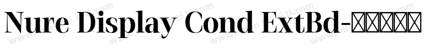 Nure Display Cond ExtBd字体转换